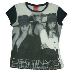 Vintage y2k Bravado Destiny's Child Tee Shirt Beyonce' Band 00s Concert Festival